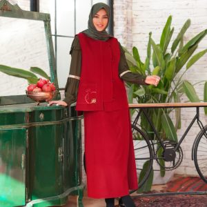 جلیقه دامن زنانه مدل نارگل