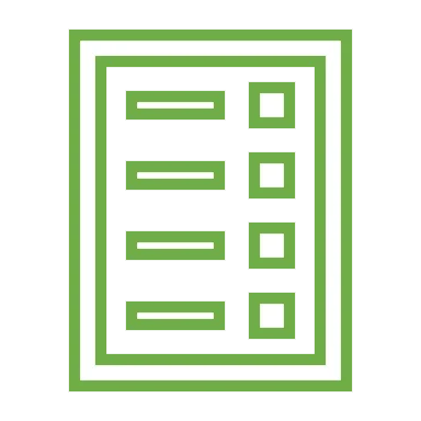 List with solid fill