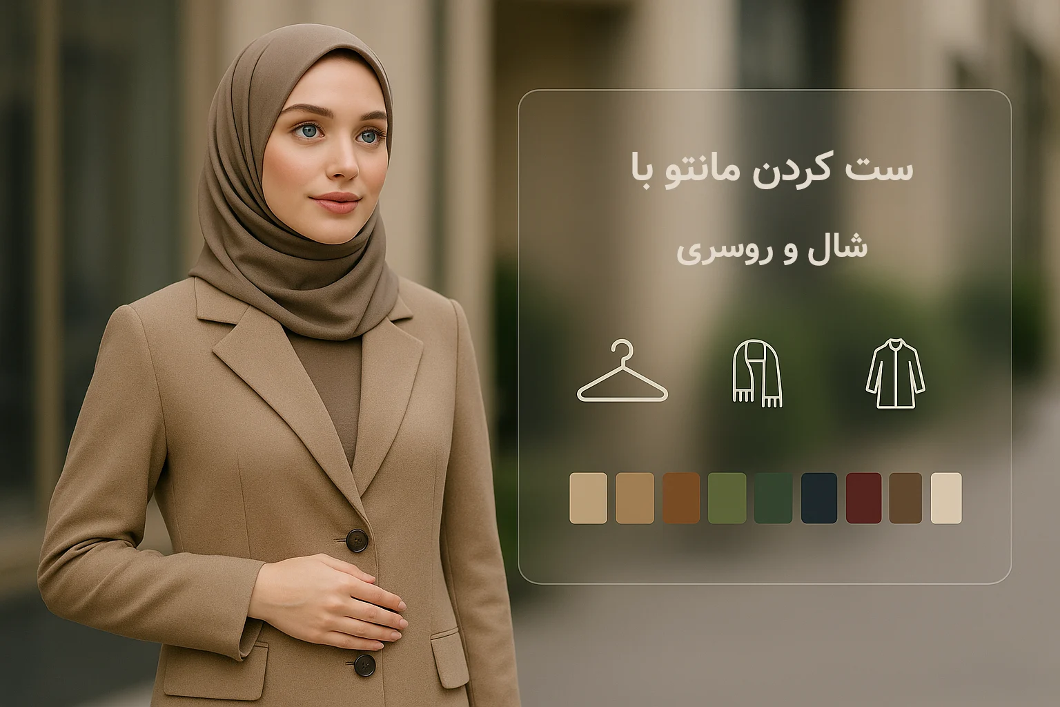 ست کردن مانتو با شال و روسری: ۱۰ ترکیب رنگ آماده برای استایل روزمره و مهمانی