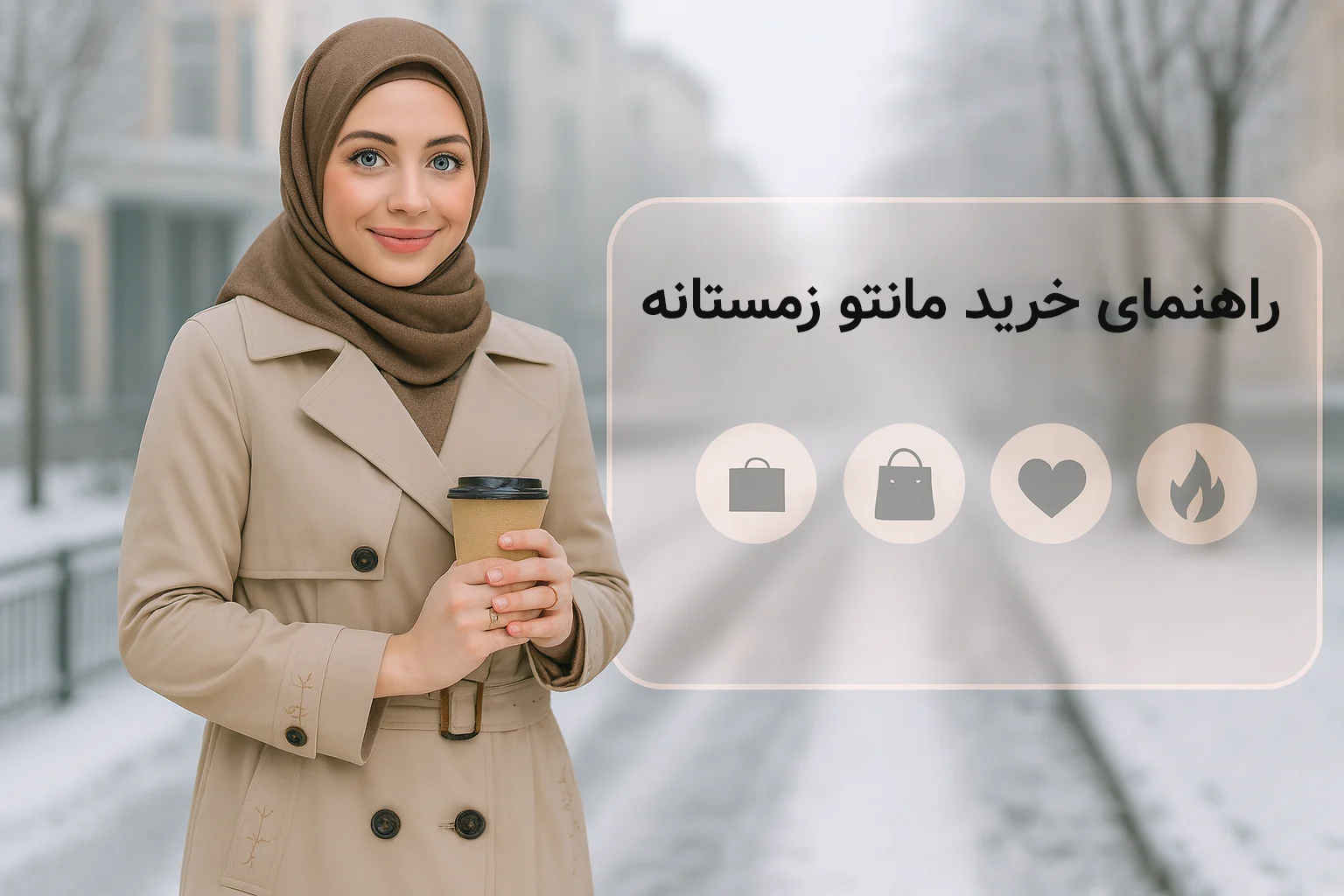 خرید مانتو زمستانه شیک ۱۴۰۴؛ بهترین مدل‌ها برای برف، باران و روزهای سرد