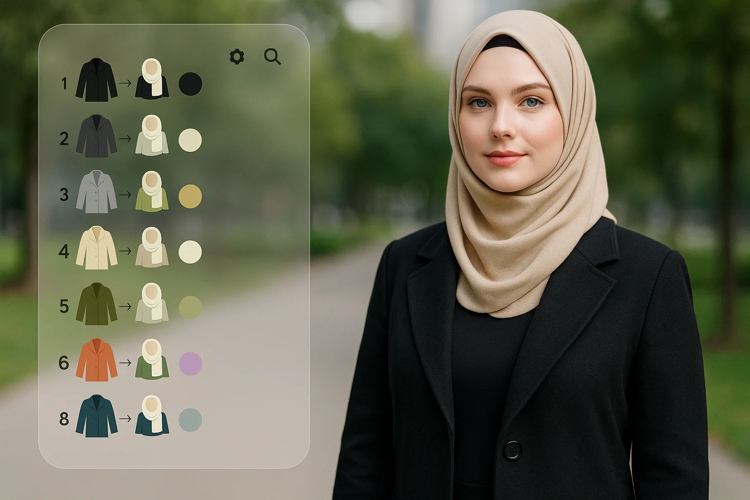 ۱۰ ترکیب رنگ آماده برای ست مانتو و شال