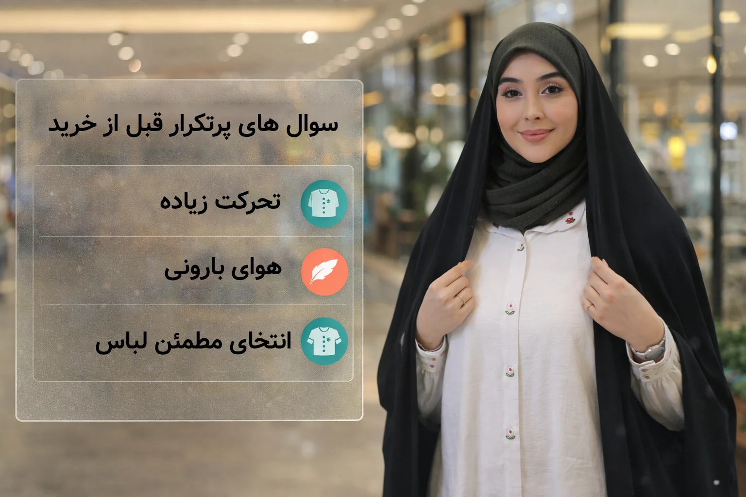 ۷ سوال پرتکرار قبل از خرید (رفع اعتراض واقعی چادری‌ها)