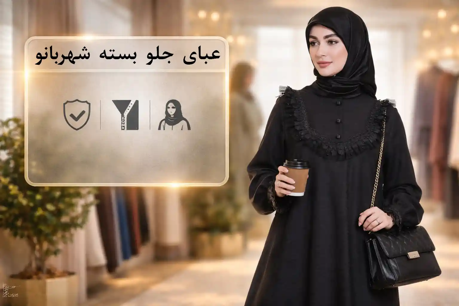 مدل ۷) گزینه جایگزین مانتو: عبای جلو بسته شهربانو